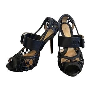 L.A.M.B Black Knotted 4" Heels Size 6.5